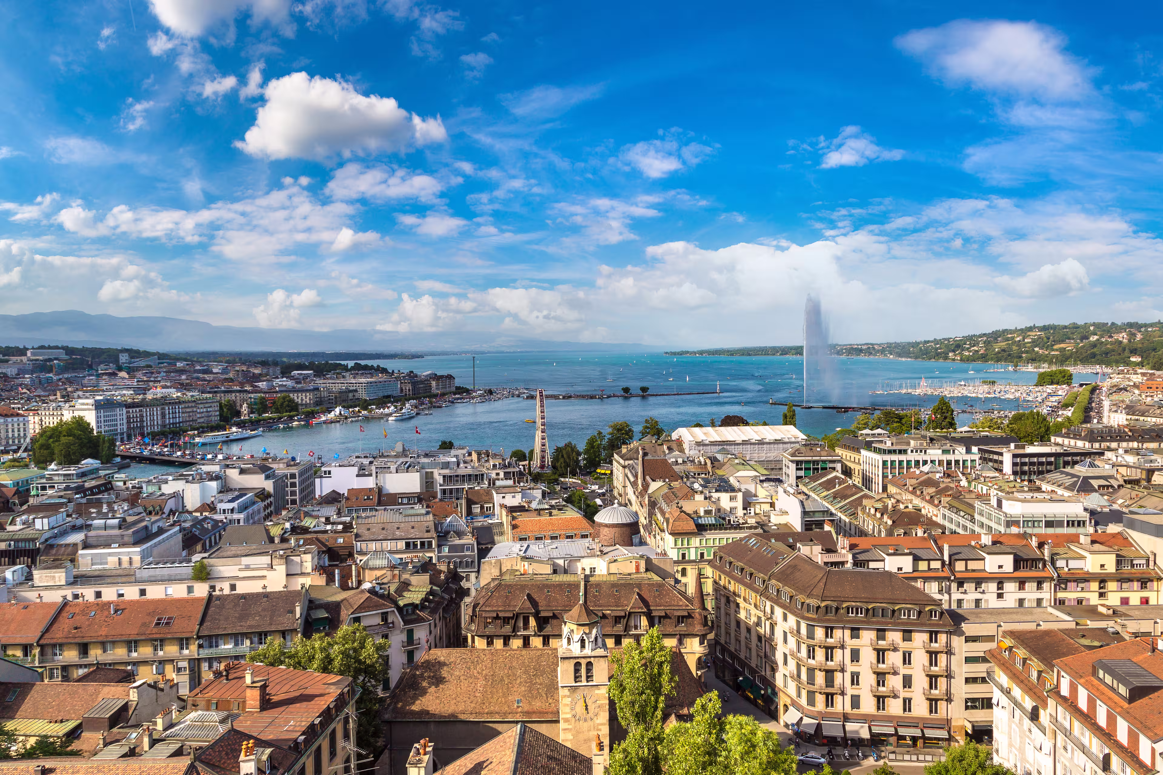 Panoramasicht auf Genf