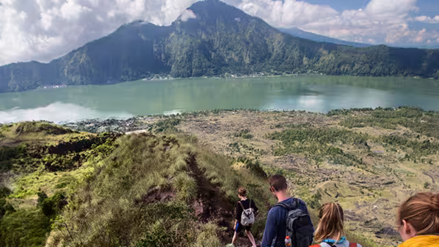 Hikers at Mount Batur in Bali