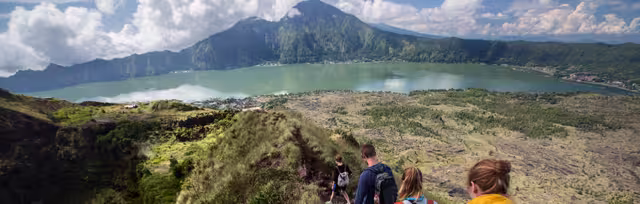 Hikers at Mount Batur in Bali