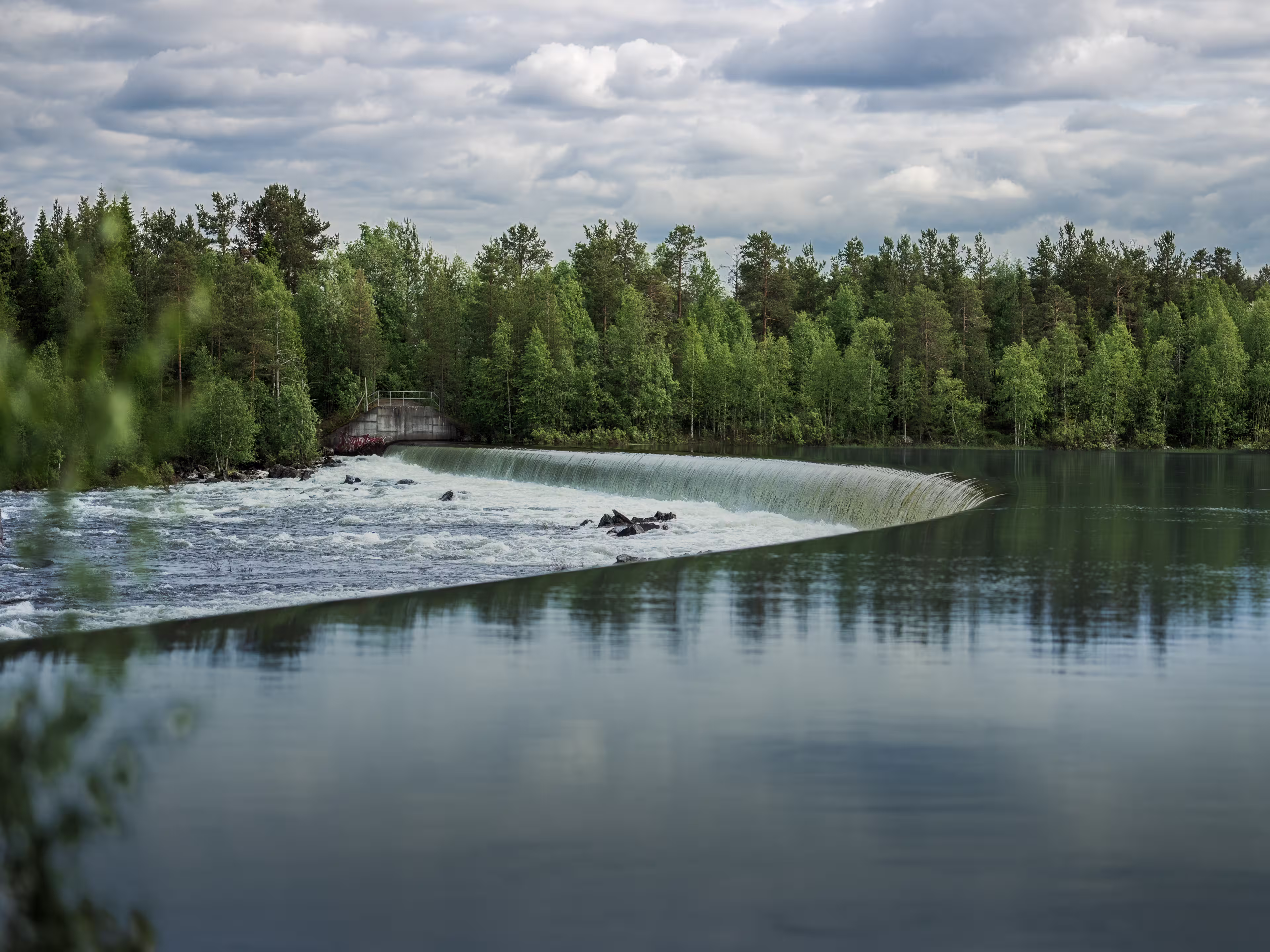 "Spegeldammen", the mirror pond, in Jokkmokk. A result of the hydro power building in Lule river.