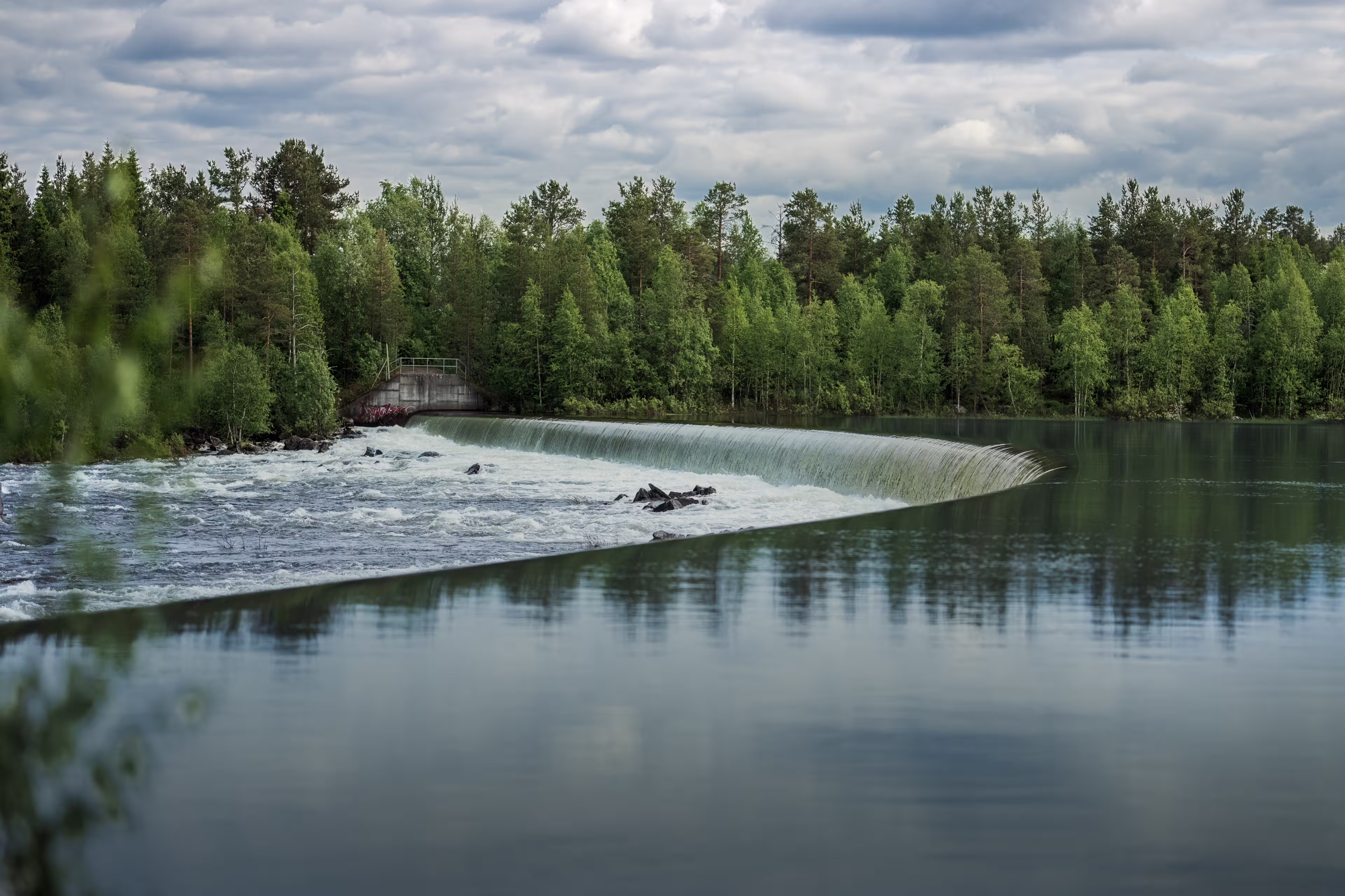 "Spegeldammen", the mirror pond, in Jokkmokk. A result of the hydro power building in Lule river.