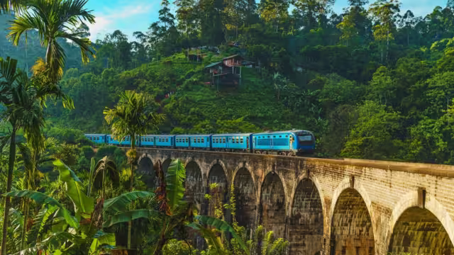 Crossing the Nine Arches Bridge in Demodara