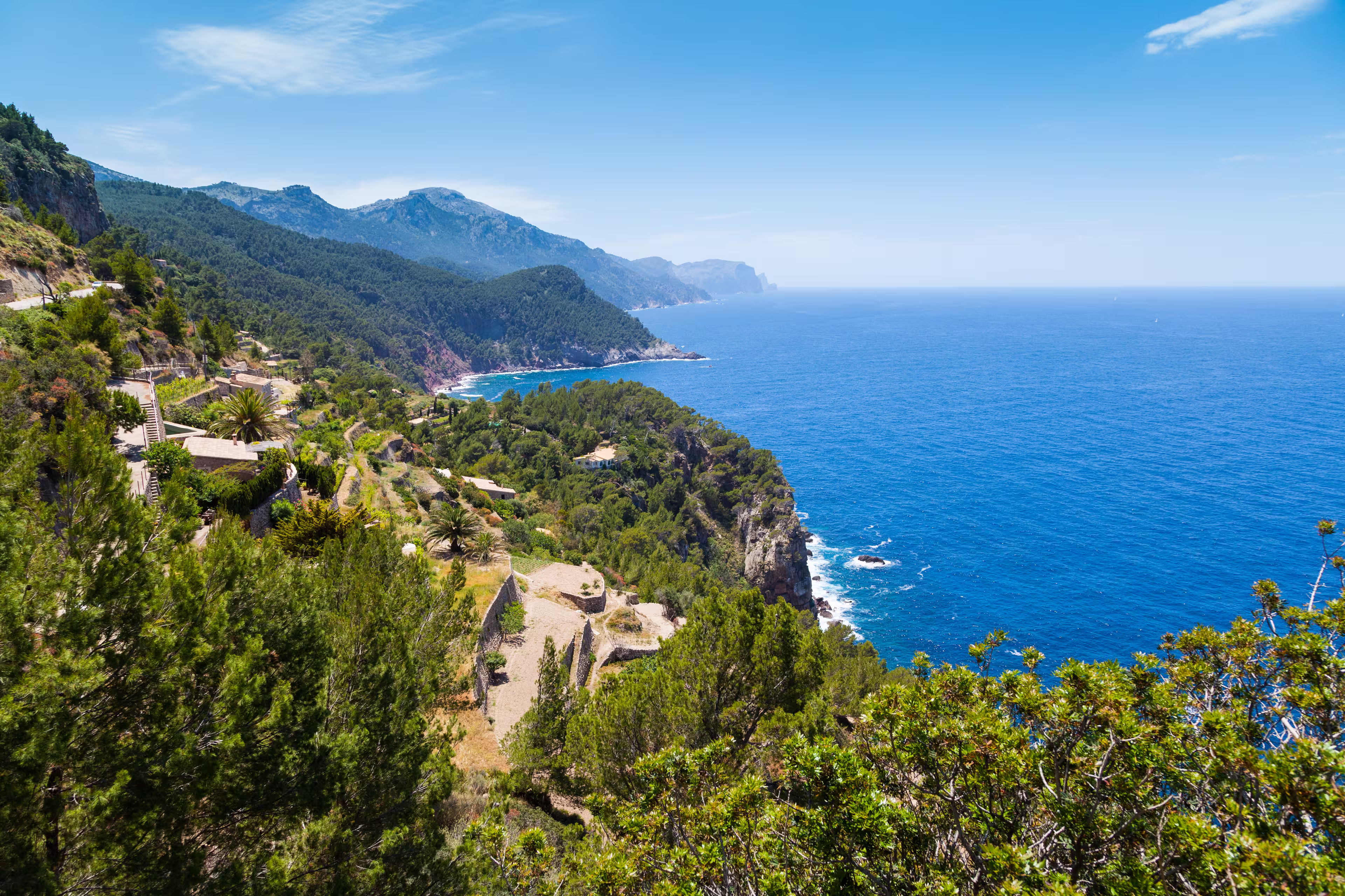 Tramuntana Mountain Range in Majorca North Coast from Verger Viewpoint