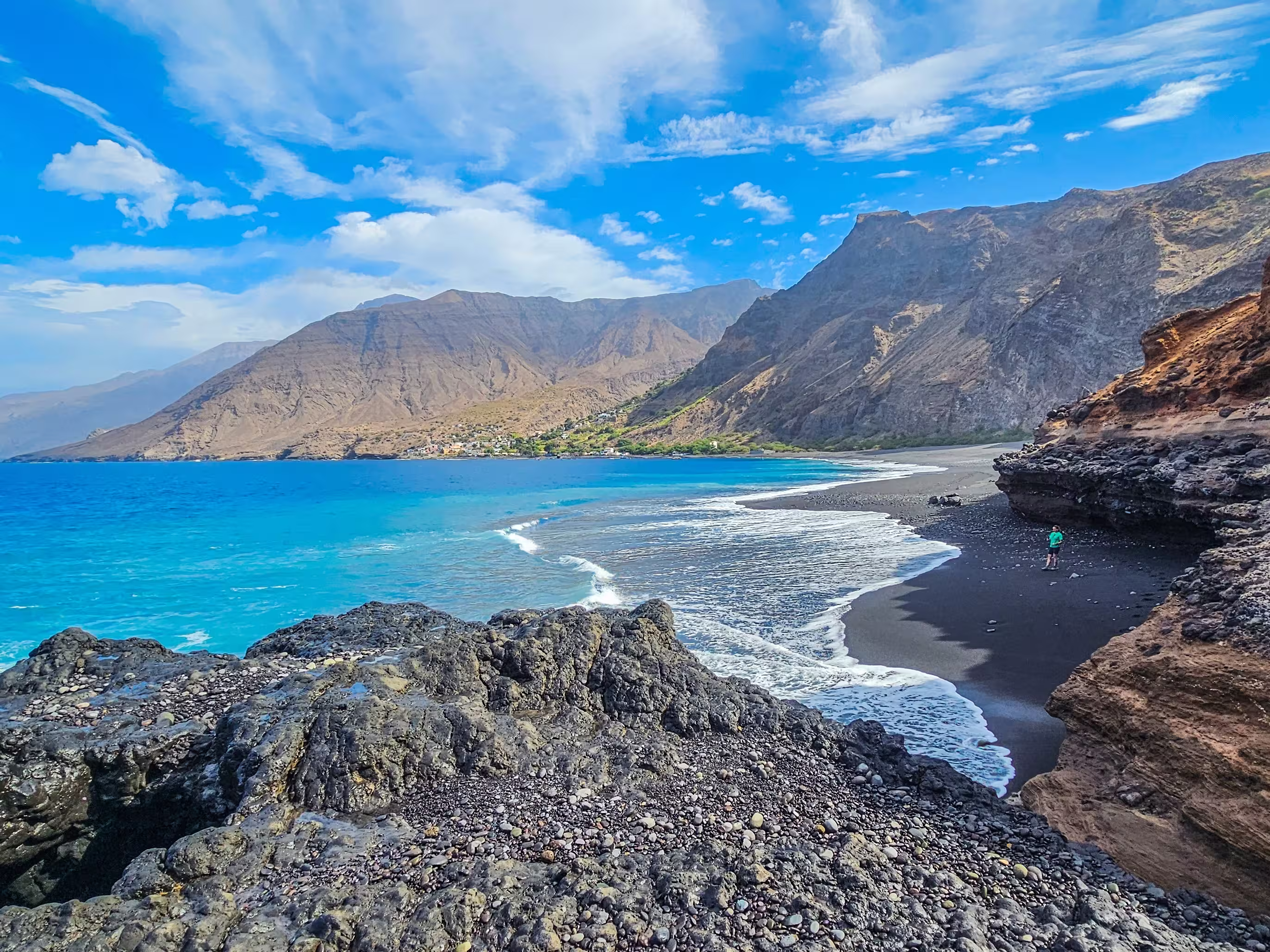 Beach of Tarrafal on Santo Antao Island, Cape Verde